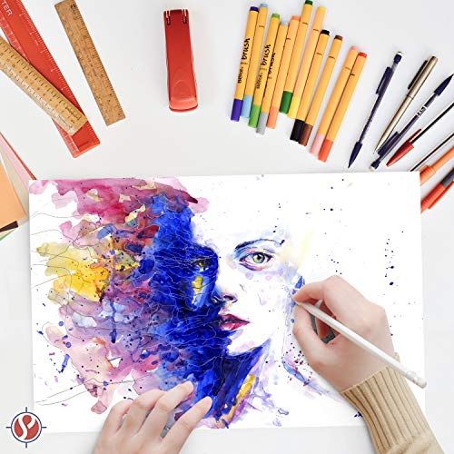 S Superfine Printing 8.5 x 11" White Silk Matte Card Stock – Extra Thick Heavy 130lb Cover (350gsm) Cardstock – Great for Invitations, Greeting Cards, Scrapbooking, Crafts – 50 Sheets per Pack (Not for Inkjet Printer) - Image 3