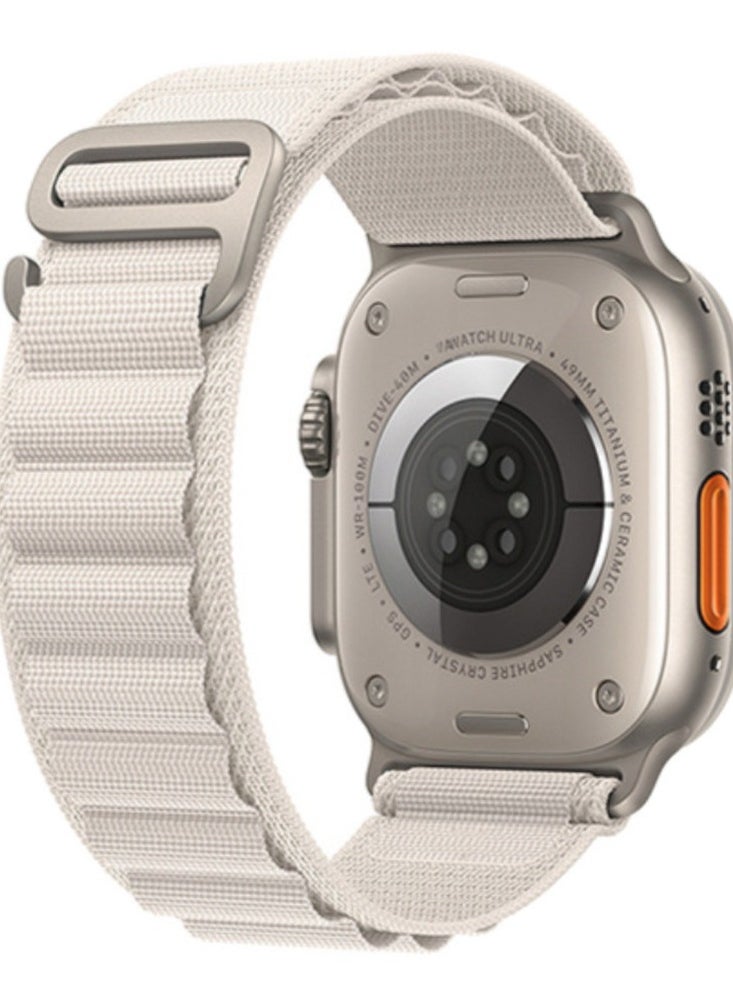 BEILINGDUN - 4Pack for Apple Watch Alpine Loop Band 49mm/45mm/44mm Nylon Woven Sport Strap for Apple Watch Series 8/Ultra/7/SE/6/5/4/3/2/8 White/Green/Orange/Black - Image 1