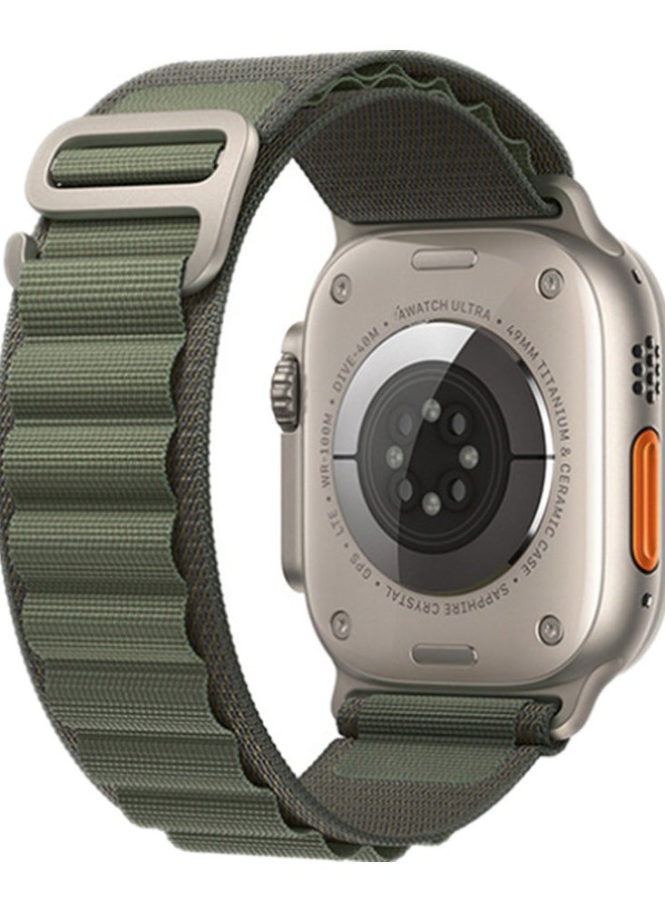 BEILINGDUN - 4Pack for Apple Watch Alpine Loop Band 49mm/45mm/44mm Nylon Woven Sport Strap for Apple Watch Series 8/Ultra/7/SE/6/5/4/3/2/8 White/Green/Orange/Black - Image 1