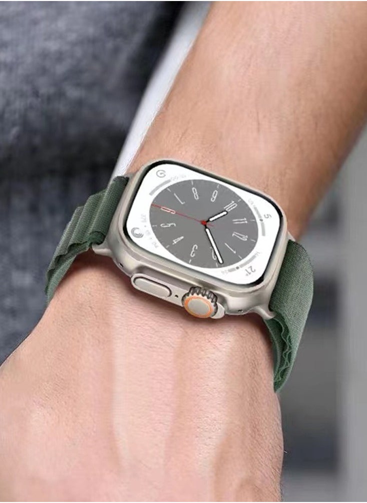BEILINGDUN - 4Pack for Apple Watch Alpine Loop Band 49mm/45mm/44mm Nylon Woven Sport Strap for Apple Watch Series 8/Ultra/7/SE/6/5/4/3/2/8 White/Green/Orange/Black - Image 1
