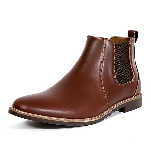 Deer Stags Men's Router Dress Comfort Chelsea Boot, Redwood, 14 Wide - Image 3