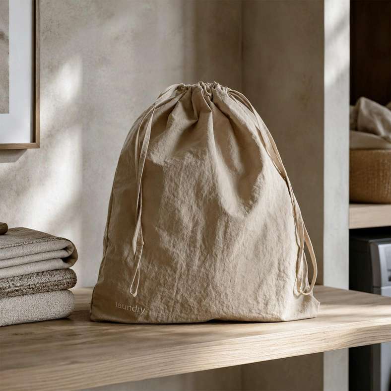 Pan Home Naya Laundry Pouch with Drawstring 33x40cm - Wheat - 261PSF9900141 - Image 1