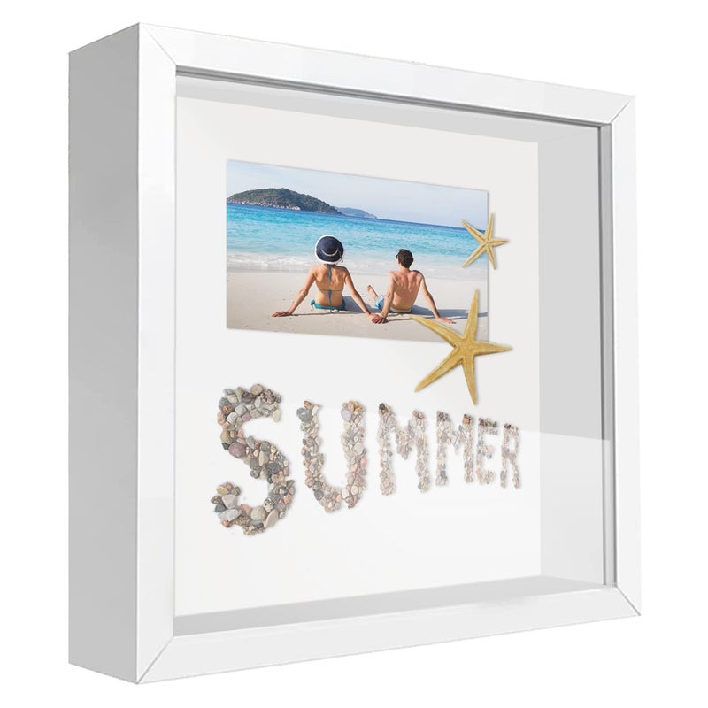 SUNMEG 3D Shadow Box Frame 10x10 Picture Frame Wooden Deep Display Personalised Photo Frames for Crafts Anniversary Wedding Graduation