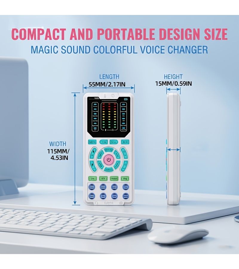 بريميوم لمغير صوت الآيفون مع 16 تأثيرًا صوتيًا و8 تأثيرات صوتية محيطة متوافق مع الكمبيوتر والهاتف المحمول واللاب توب وPS5 وإكس بوكس لدردشة الألعاب الصوتية والاجتماعات المباشرة - Image 2