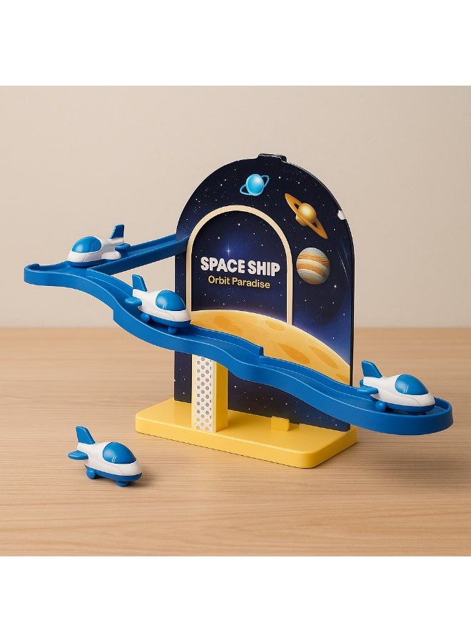 Spaceship Game for Kids - Fun Race Track with Spaceships that Move Automatically, Go Up and Slide Down - Image 3