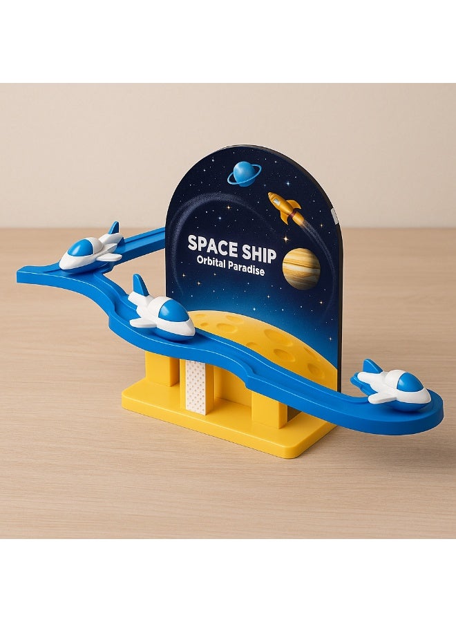 Spaceship Game for Kids - Fun Race Track with Spaceships that Move Automatically, Go Up and Slide Down - Image 4