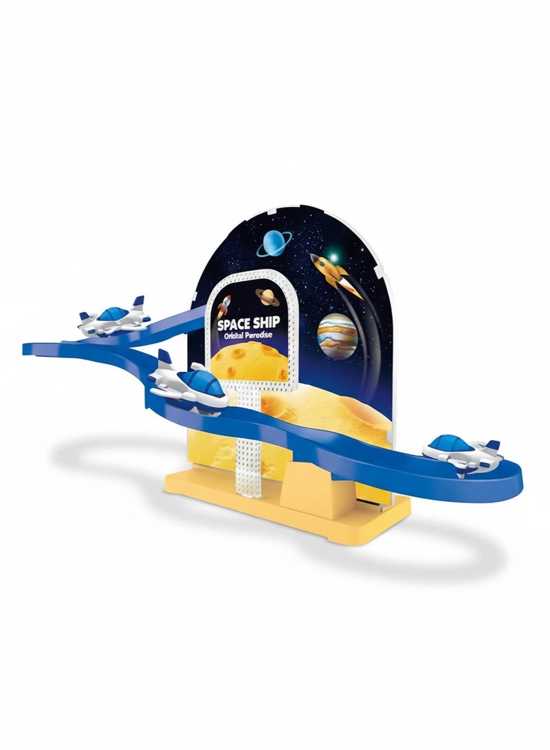Spaceship Game for Kids - Fun Race Track with Spaceships that Move Automatically, Go Up and Slide Down - Image 1