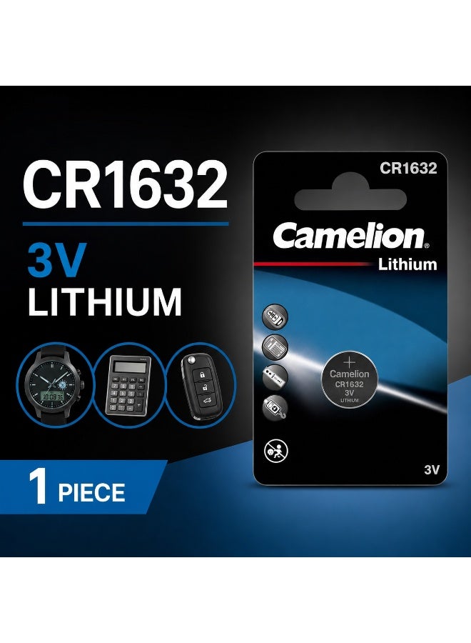 Camelion CR1632 3V Lithium Coin Cell Battery for Car Keys, Digital Scales, Watches & Medical Devices - Image 2
