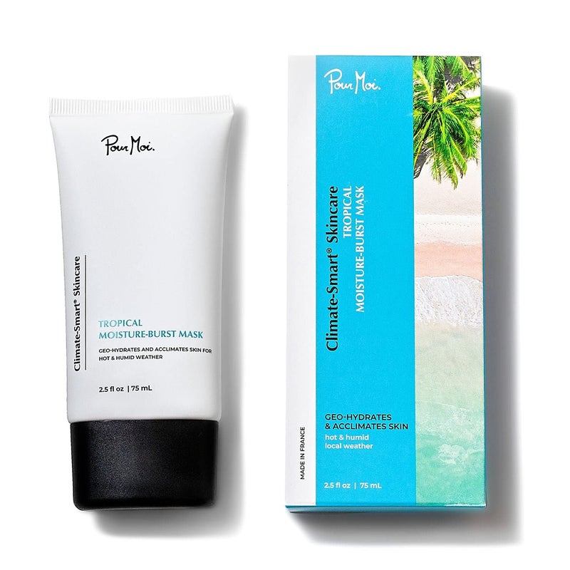 Pour Moi Pour Moi Tropical Moisture Burst Mask  ClimateSmart Hydrating Facial Treatment for Hot Humid Conditions  Eases Skin Adaptation  Promotes Clear Youthful Glow 