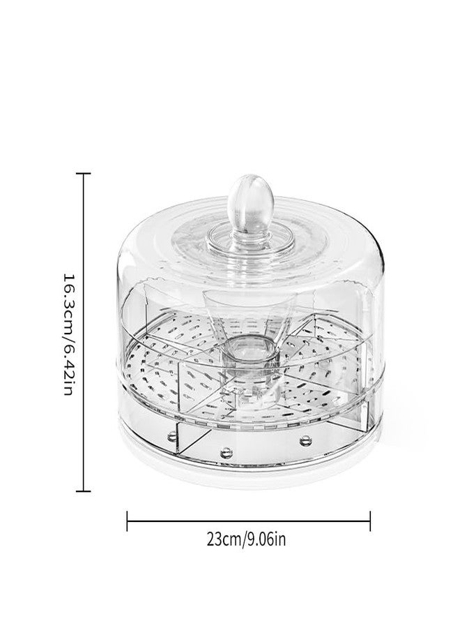ACRYDECOR Lazy Susan 9.06" Inch Turntable Organizer, Clear Turntable Organizer Storage Container Bins Spice Rack, Refrigerator Organizer for Pantry Organizers and Storage - Image 3