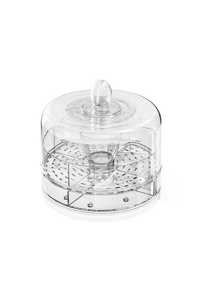 ACRYDECOR Lazy Susan 9.06" Inch Turntable Organizer, Clear Turntable Organizer Storage Container Bins Spice Rack, Refrigerator Organizer for Pantry Organizers and Storage - Image 2