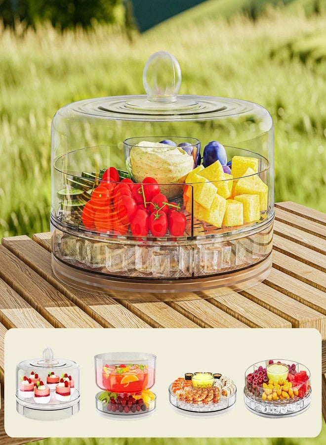 ACRYDECOR Lazy Susan 9.06" Inch Turntable Organizer, Clear Turntable Organizer Storage Container Bins Spice Rack, Refrigerator Organizer for Pantry Organizers and Storage - Image 5