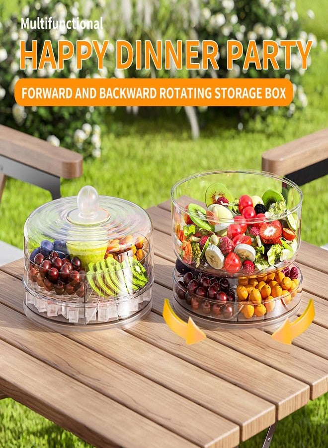 ACRYDECOR Lazy Susan 9.06" Inch Turntable Organizer, Clear Turntable Organizer Storage Container Bins Spice Rack, Refrigerator Organizer for Pantry Organizers and Storage - Image 4