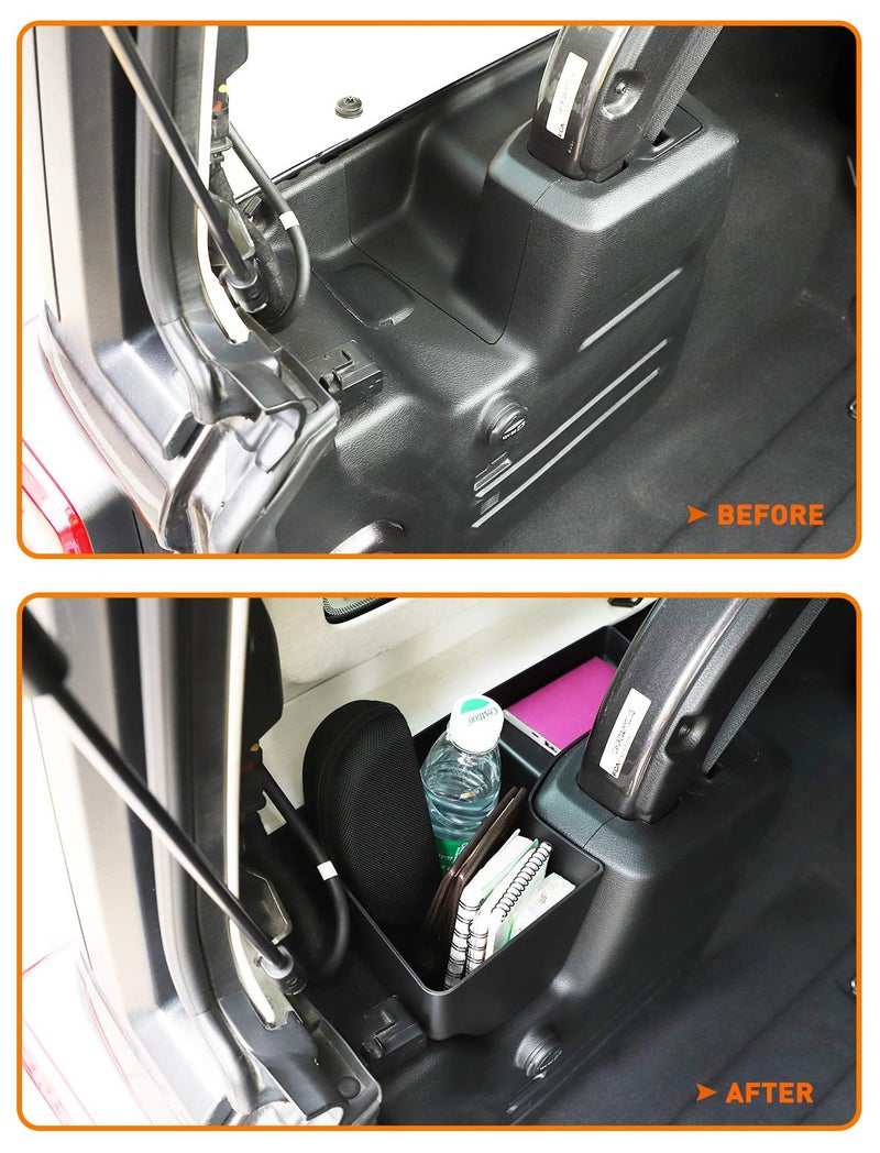 Savadicar RBR Wheel Well Storage Bin Rear Trunk Organizer for 2018-2023 Jeep Wrangler JL JLU 2/4 Door, Interior Accessories, Left Side, Black - Image 5