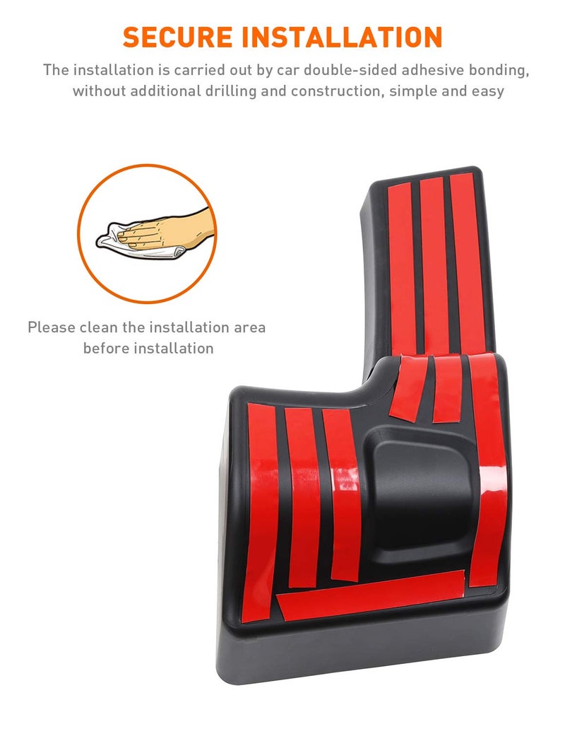 Savadicar RBR Wheel Well Storage Bin Rear Trunk Organizer for 2018-2023 Jeep Wrangler JL JLU 2/4 Door, Interior Accessories, Left Side, Black - Image 2