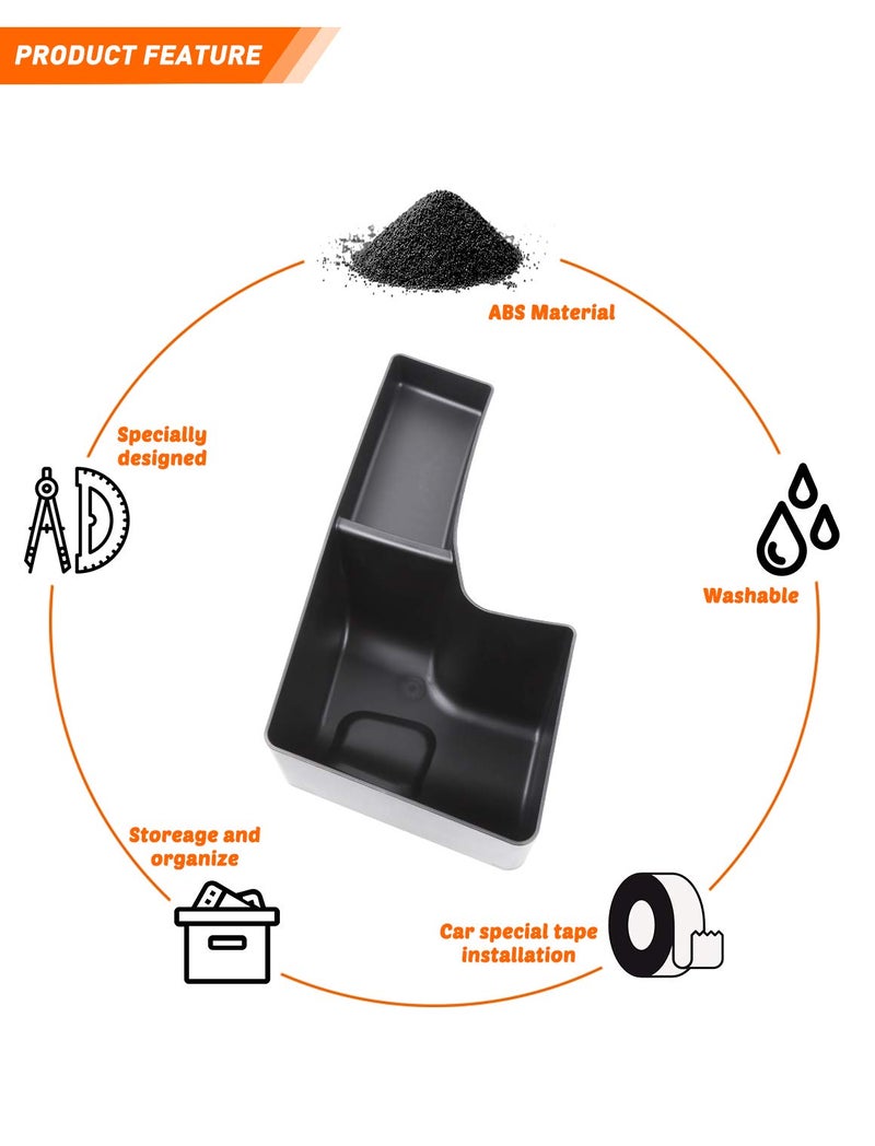 Savadicar RBR Wheel Well Storage Bin Rear Trunk Organizer for 2018-2023 Jeep Wrangler JL JLU 2/4 Door, Interior Accessories, Left Side, Black - Image 4