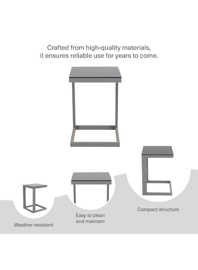 Pan Home Renzo Side Table - Light Grey - Image 4