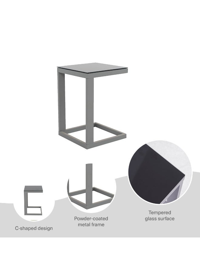 Pan Home Renzo Side Table - Light Grey - Image 2