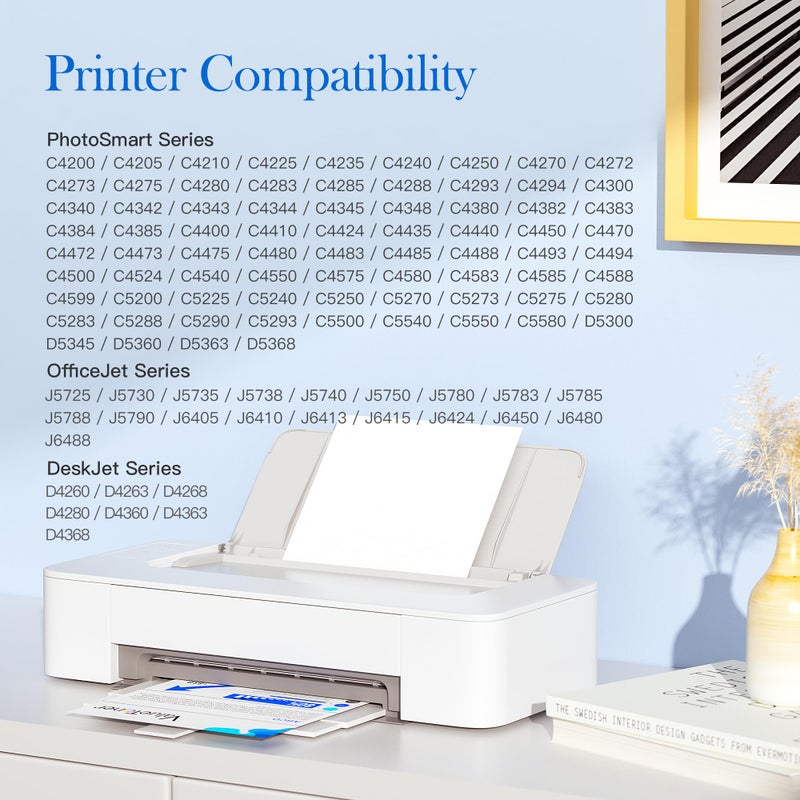 Valuetoner Remanufactured Ink Cartridge Replacement for HP 74 75 Ink cartridges Combo Pack CC659FN CB335WN CB337WN for OfficeJet J5700 J6400 PhotoSmart C4200 C4300 C4400 C4500 C5200 C5500 D5300 2 Pack - Image 2
