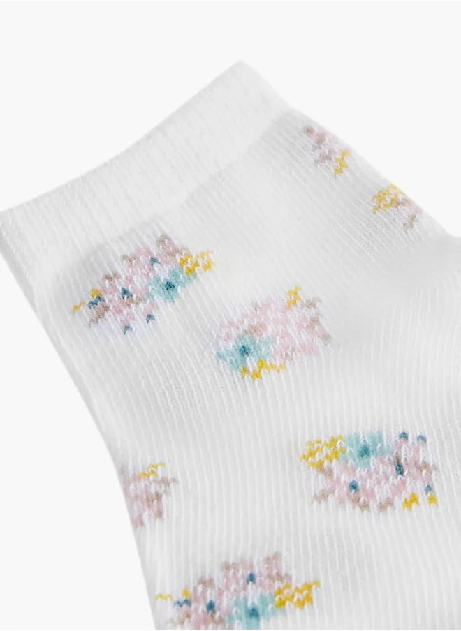 Barefeet Girls Assorted Ankle Length Socks - Set of 5