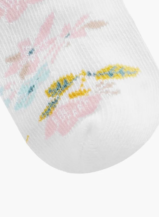 Barefeet Girls Assorted Ankle Length Socks - Set of 5