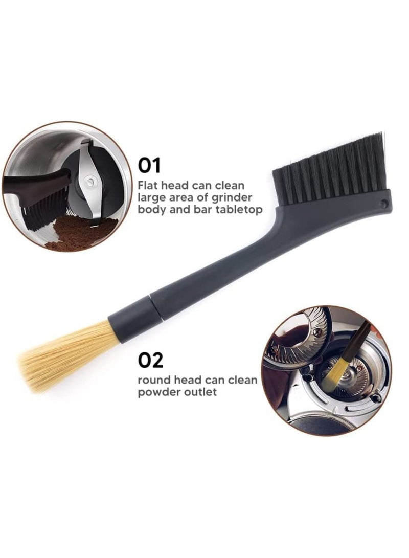 SYOSI 2Pcs Coffee Grinder Cleaning Brush with Two Head Coffee Grinder Brush Dusting Espresso Grinder Cleaning Brush Accessories Detachable for Coffee Shop Barista Home Kitchen - Image 2