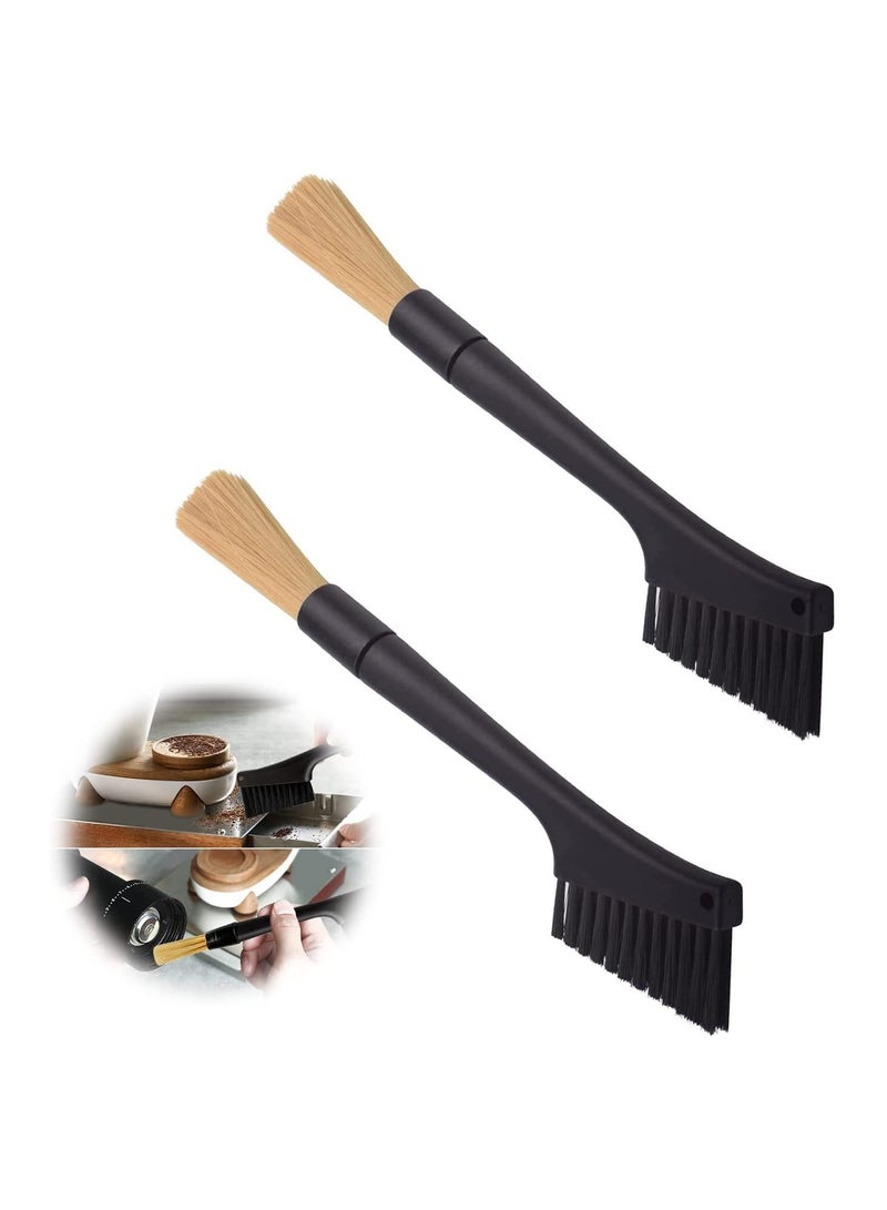 SYOSI 2Pcs Coffee Grinder Cleaning Brush with Two Head Coffee Grinder Brush Dusting Espresso Grinder Cleaning Brush Accessories Detachable for Coffee Shop Barista Home Kitchen - Image 1