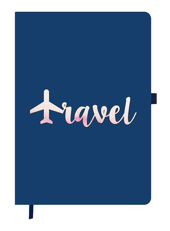 Theodor Designer A5 Thick Blue Hardcover Notebook Travel Therapy - Image 1