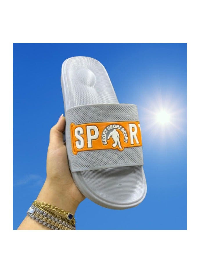 Men's and youth's medical rubber slippers, gray color