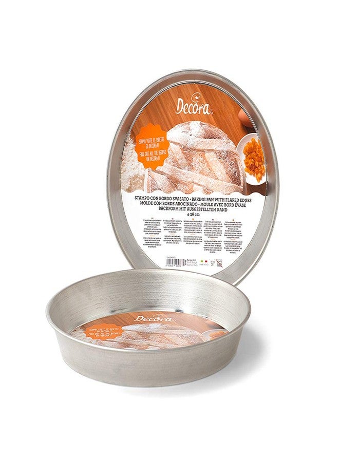 DECORA" Pastiera Pan, Tinplate Silver, 27 x 27 x 3.7 cm - Image 1