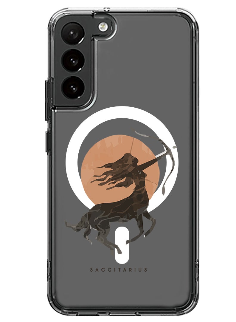 Theodor Magnetic Case for Samsung Galaxy S23 6.1-inch Compatible with MagSafe Wireless Charging, Shockproof Phone Bumper Cover Sagittarius - Image 1