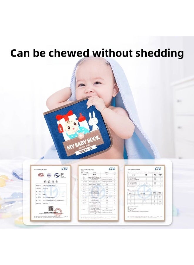 Generic - Tear The Book Baby Baby Early Education Cloth Book Tear Not To Rot Can Bite 6 Months 8 Hook And Loop Toy Quiet Book Enlightenment-Color:【0-3 Years Old】puzzle Enlightenment Quiet Book "thickened And Added Page" (use Velcro Yourself) - Image 1