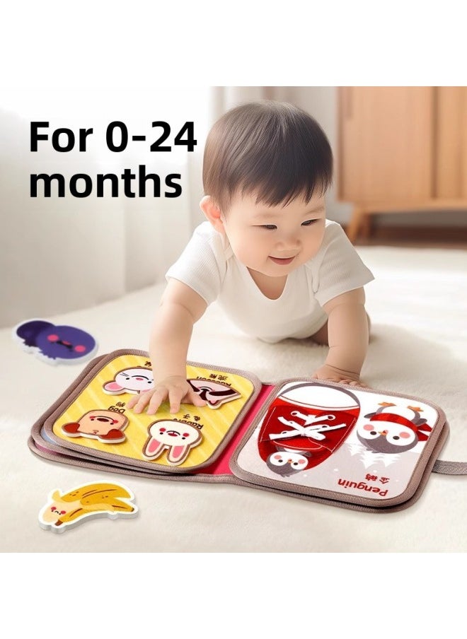 Generic - Tear The Book Baby Baby Early Education Cloth Book Tear Not To Rot Can Bite 6 Months 8 Hook And Loop Toy Quiet Book Enlightenment-Color:【0-3 Years Old】puzzle Enlightenment Quiet Book "thickened And Added Page" (use Velcro Yourself) - Image 1