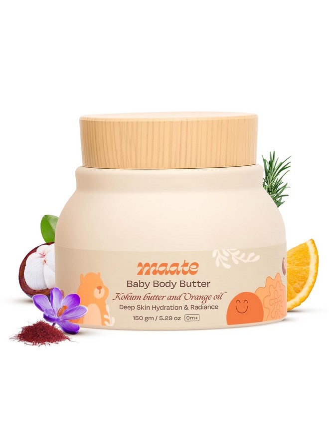Maate Baby Body Butter (150 gm) | Enriched with Pure Kokum Butter, Shea Butter, Orange & Saffron Oil | Baby Cream For Face, Skin & Body | Baby Body Butter For Kids 0-12 years | Baby Moisturizer Cream - Image 1