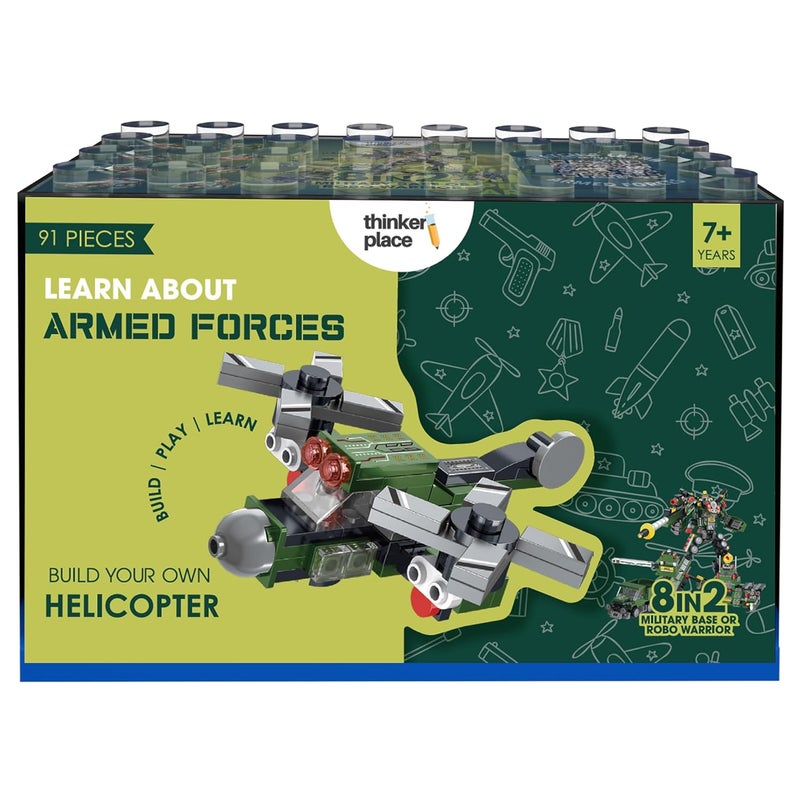 ThinkerPlace 8 in 2 Armored Corps - Twin-Rotor Helicopter STEM Learning Kit - Image 2