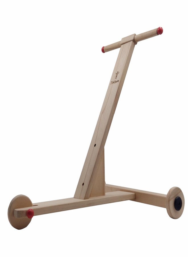 Tantrums Traditional Scientific Push Wagon - Brown Colour Strong Sturdy Walker Toy to aid Walking Naturally for Baby boy and Girl 8M to 24M Old Baby - Easy Assembly - Image 1
