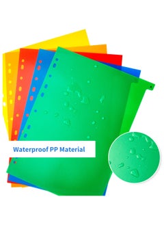 SYOSI 5 Pack File Dividers A4 Extra Wide 20 Part Dividers A4 Subject Folder Dividers with Blank Tabs Multipunched A4 Dividers for Ring Binders Plastic Binder Dividers (21cmx29.7cm)  - Image 3
