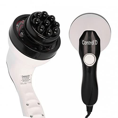 Control D Electric Handheld Full Body Massager with 4 Massage Heads & Variable Speed Settings for Pain Relief and Relaxation, Back, Leg & Foot, (Black, White) - Image 4