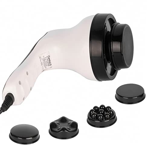 Control D Electric Handheld Full Body Massager with 4 Massage Heads & Variable Speed Settings for Pain Relief and Relaxation, Back, Leg & Foot, (Black, White) - Image 2