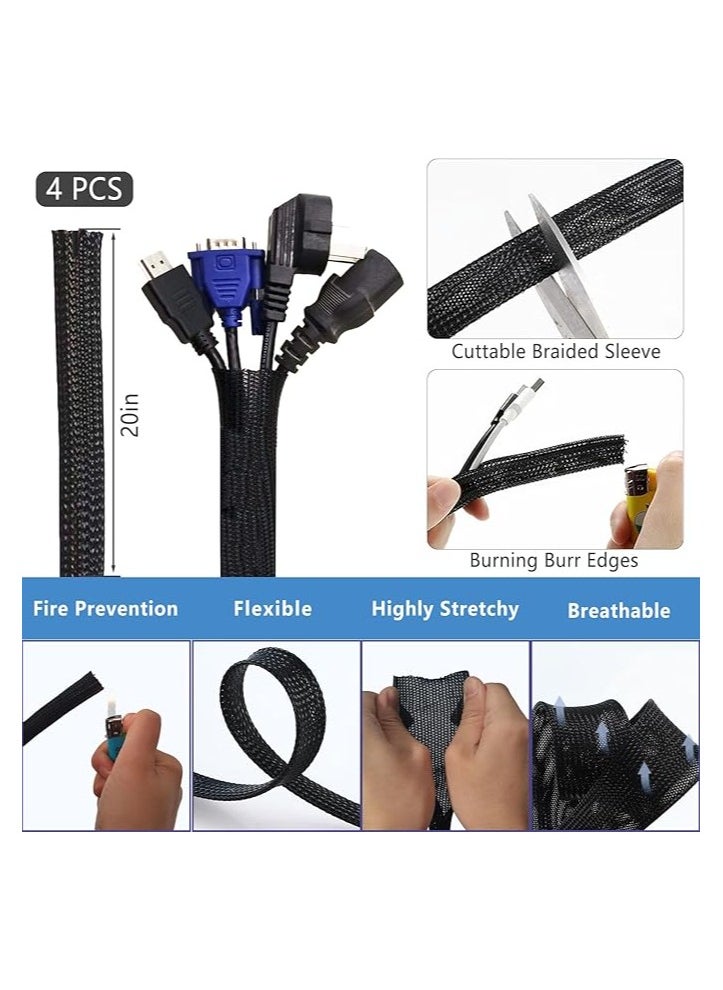 Generic Cable Management Kit for Home and Office organization - The Bundle of 173 pieces includes Cable clips - Cable ties - Cable holders for Power Cord - USB and Desktop cables  - Image 3