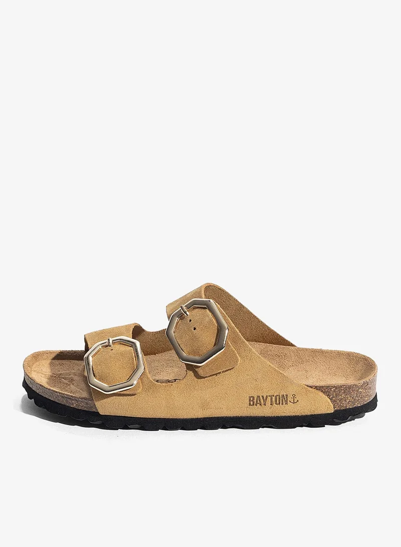 BAYTON  Atlas Leather Flat Sandals for Women | Best Price UAE