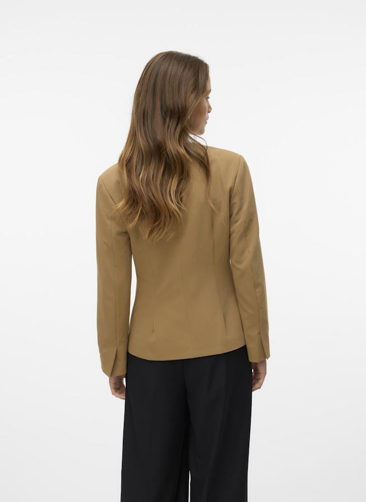 VERO MODA Button Detailed Spread Collar Blazer - Image 2