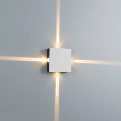 Groeien 16 Watts LED Cube Laser Outdoor Exterior Wall UP Down Left Right Light (Warm White,Metal) - Image 3