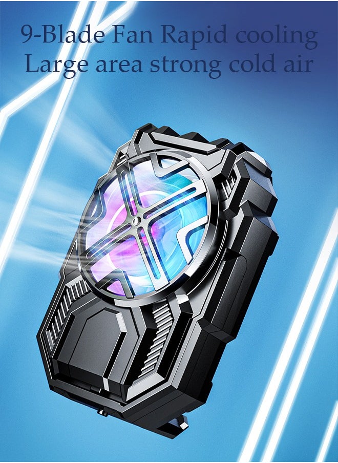 DUNISO Phone Cooler for Live Streaming and Gaming, Fast Phone Cooling Fan, Cellphone Radiator for Mobile Gaming TikTok Live Strea, Fit All Types of iPhone Android Smartphones  - Image 2