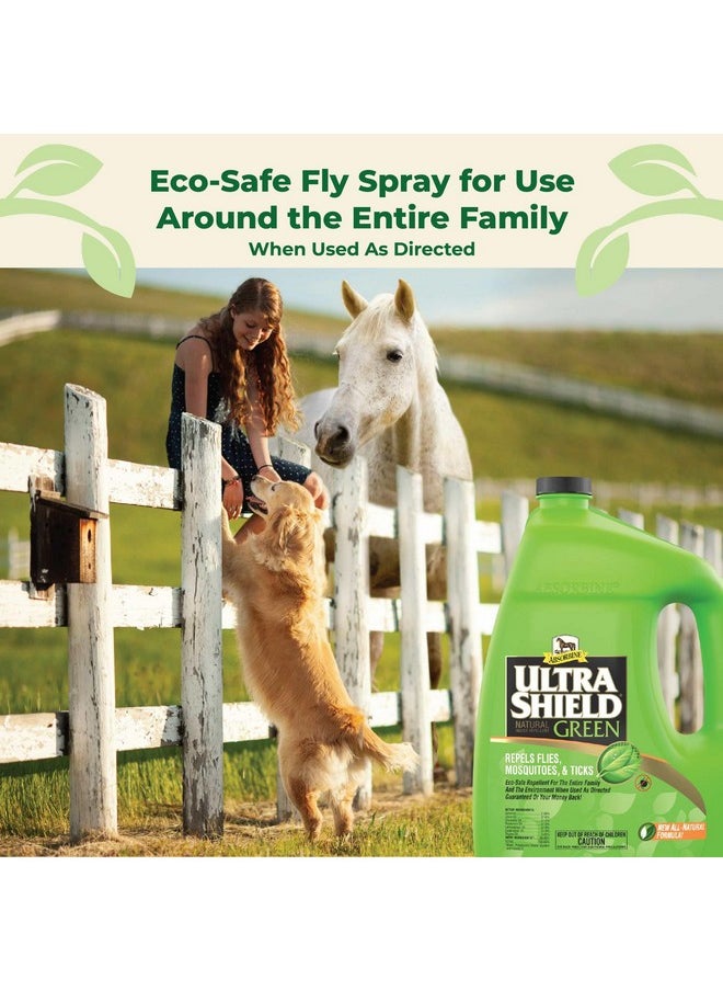 Absorbine - Ultrashield Green AllNatural Fly & Insect Repellent For Horses & Dogs, Essential Oils Repel & Control, 128Oz Bottle, No Sprayer - Image 1