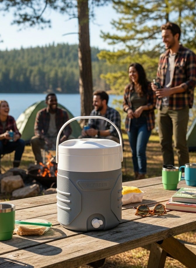 فريش مبرد مياه بمقبض 14 لتر رمادي/أبيض - Image 2