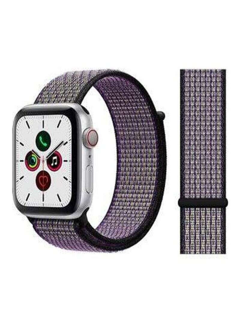 بورتوني حزام / حزام متوافق مع Apple Watch الرياضة استبدال حزام معصم 42/44 مللي متر سلسلة SE / 6/5/4 تنفس ناعم نايلون لـ iWatch - Image 2