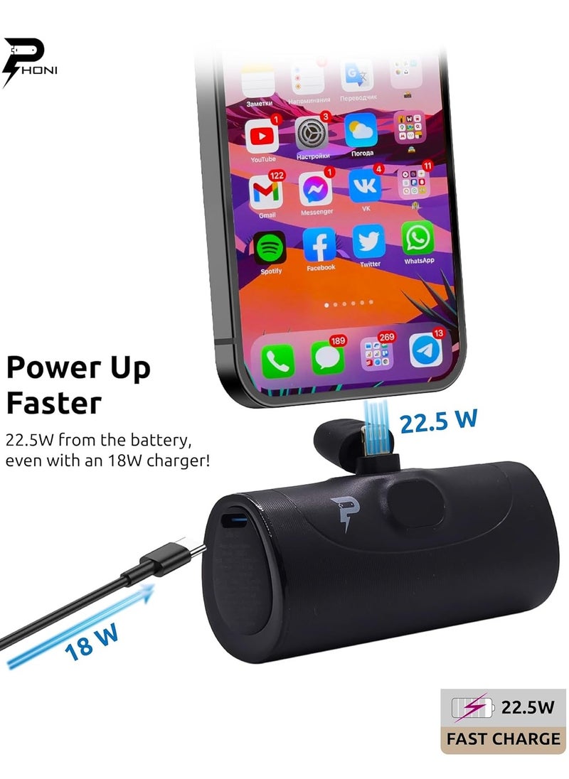 Phoni 4-in-1 Power Bank Station, 5000mAh, 4 Pieces, Portable Charger with Built-in Display and Kickstand Compatible With Lightning for iPhone 15/14, Samsung S24/S23/S22 & Huawei, Xiaomi (All USB-C) - pzsku/ZBF1EC1FD666A07B12092Z/45/_/1725638508/fae2f2c6-51ae-4e0a-9574-8a45bf4fdb79