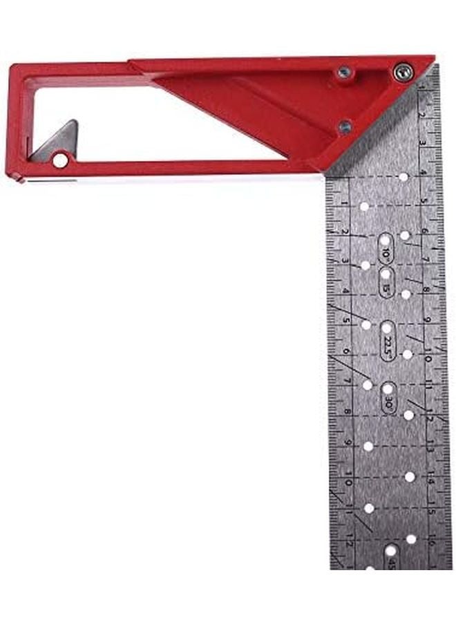 30 سم مسطرة فولاذية مقاومة للصدأ بزاوية 45 و 90 درجة مربعة لنجارة قائمة متعددة الأغراض - Image 5