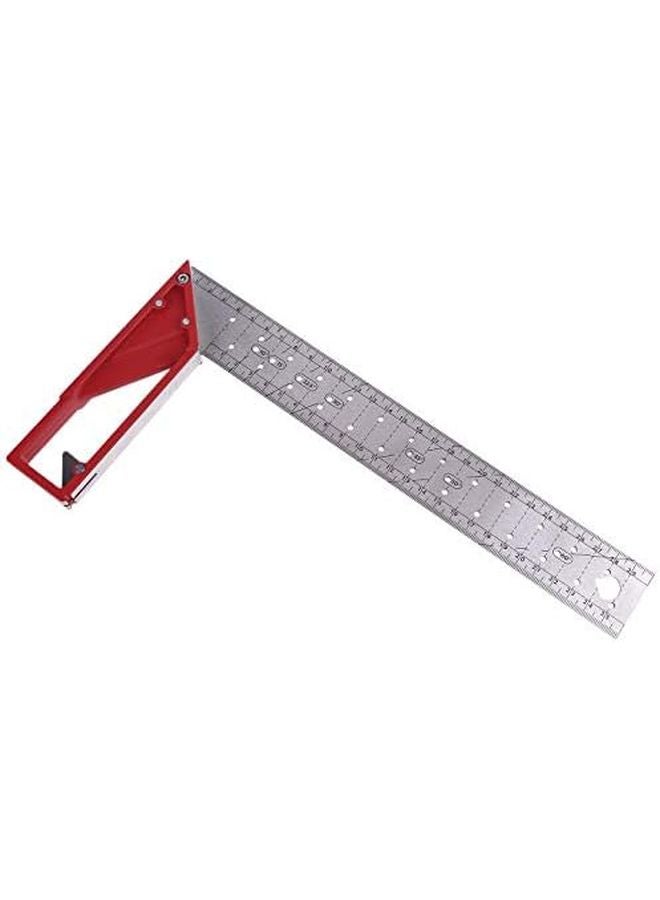 30 سم مسطرة فولاذية مقاومة للصدأ بزاوية 45 و 90 درجة مربعة لنجارة قائمة متعددة الأغراض - Image 2
